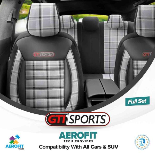 Auto Sitzbezug Set Universal Vorne und Hinten Komfortabel Komplett Set